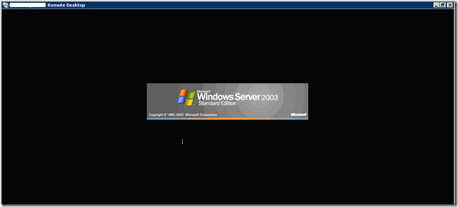 Microsoft: Black RDP/Console screen on Windows 2003