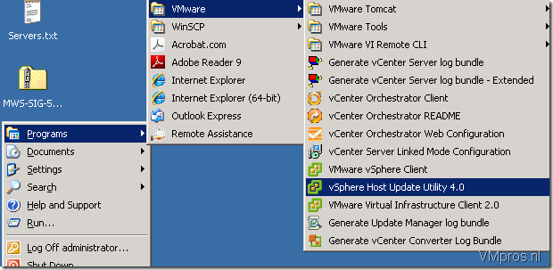 VMware: Host Upgrade Utility 4.0, ESX 3.01 to ESX 4.0.0