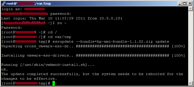 VMware: Install HP NMI Sourcing Driver for VMware ESX/ESXi 4.1