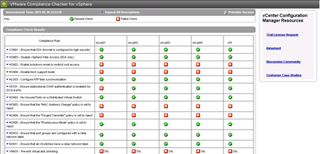 VMware: Compliance Checker for vSphere (freeware)