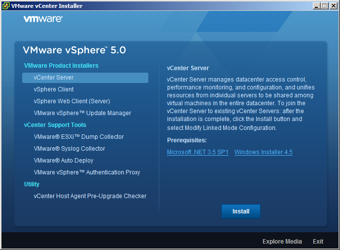 VMware: Installation module: vSphere 5.0 vCenter Server