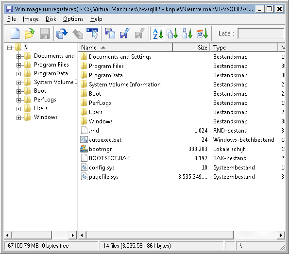 VMware: Convert VHD to VMDK with WinImage
