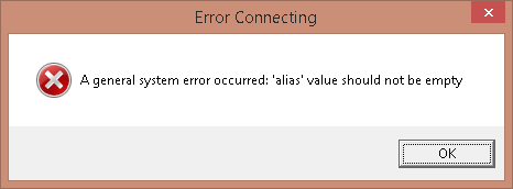 VMware: Alias value is empty when attempting to log in to VMware vCenter Server 5.5