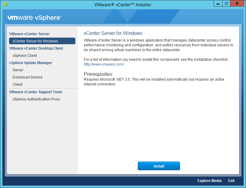 VMware: Install VMware vCenter Server 6.0.0