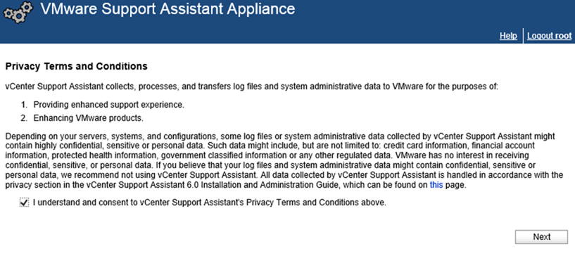 VMware: Install VMware vCenter Support Assistant 6.0.0 appliance